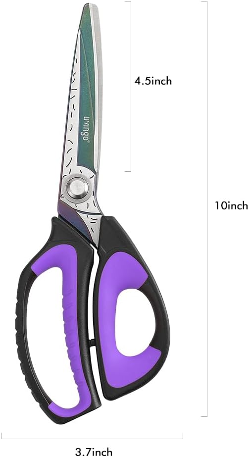 10" Heavy Duty Multipurpose Shears for Shop & Garden (Red/Black)