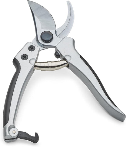 Bypass Pruning Shears for Gardening - 8” Heavy Duty Garden Shears - Spring-Loaded Snap Catch and Ergonomic Grips - Ultra Sharp Rust Resistant Trimming Scissors - Gardening Tools