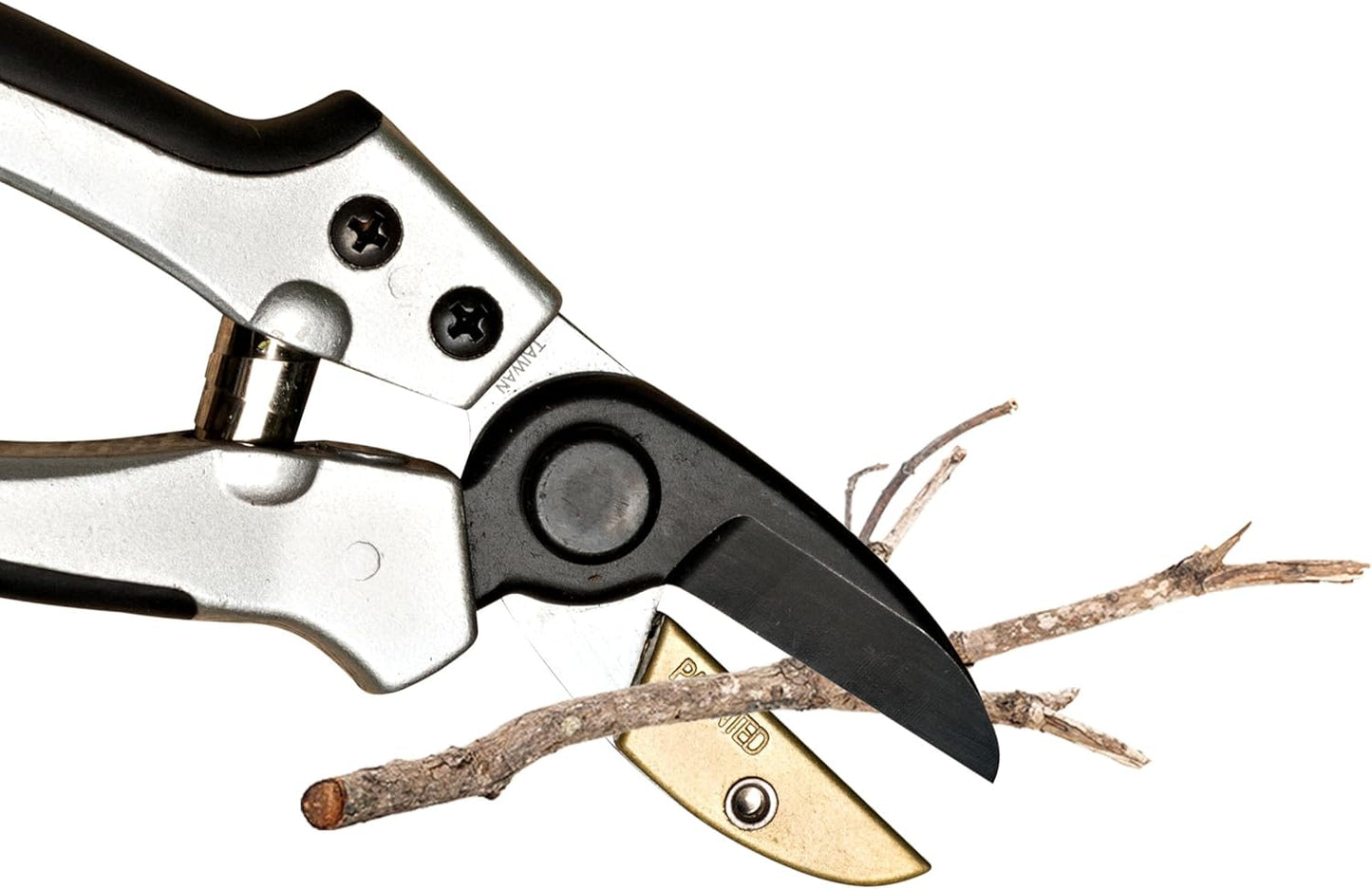 Bypass Pruning Shears for Gardening - 8” Heavy Duty Garden Shears - Spring-Loaded Snap Catch and Ergonomic Grips - Ultra Sharp Rust Resistant Trimming Scissors - Gardening Tools