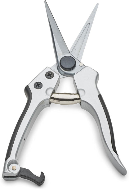 Bypass Pruning Shears for Gardening - 8” Heavy Duty Garden Shears - Spring-Loaded Snap Catch and Ergonomic Grips - Ultra Sharp Rust Resistant Trimming Scissors - Gardening Tools