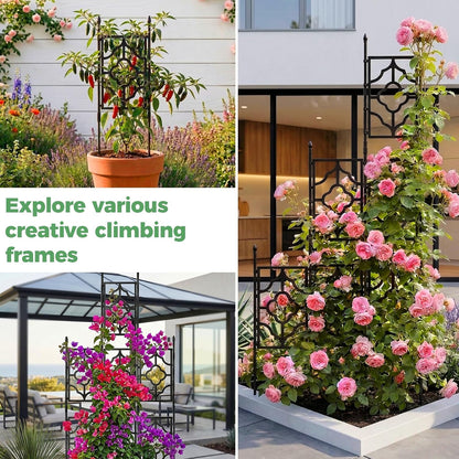 5.25FT Garden Trellis for Climbing Plants, Wall Trellis, 63 Inch Support Fence Climbing Plant Frame Outdoor and Indoor, Privacy Screen Plant Support Fence for Ivy Vines Vegetable Flower