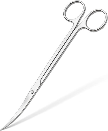 Stainless Steel 12" Curved Aquarium Scissors for Fish Tanks