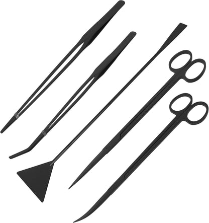 Stainless Steel 12" Curved Aquarium Scissors for Fish Tanks