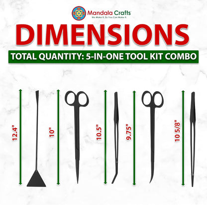 Stainless Steel 12" Curved Aquarium Scissors for Fish Tanks