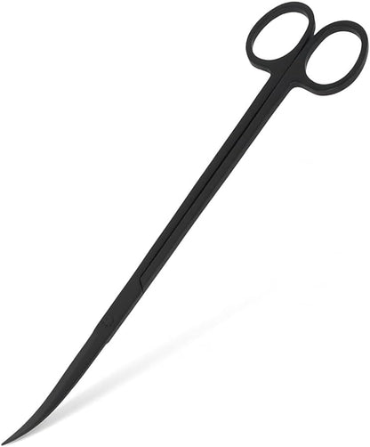 Stainless Steel 12" Curved Aquarium Scissors for Fish Tanks
