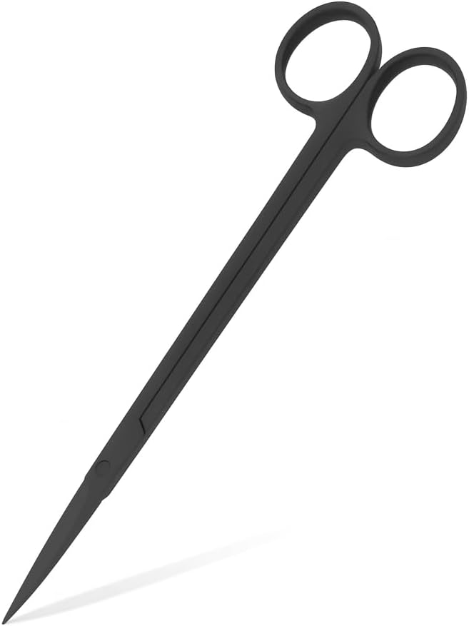 Stainless Steel 12" Curved Aquarium Scissors for Fish Tanks
