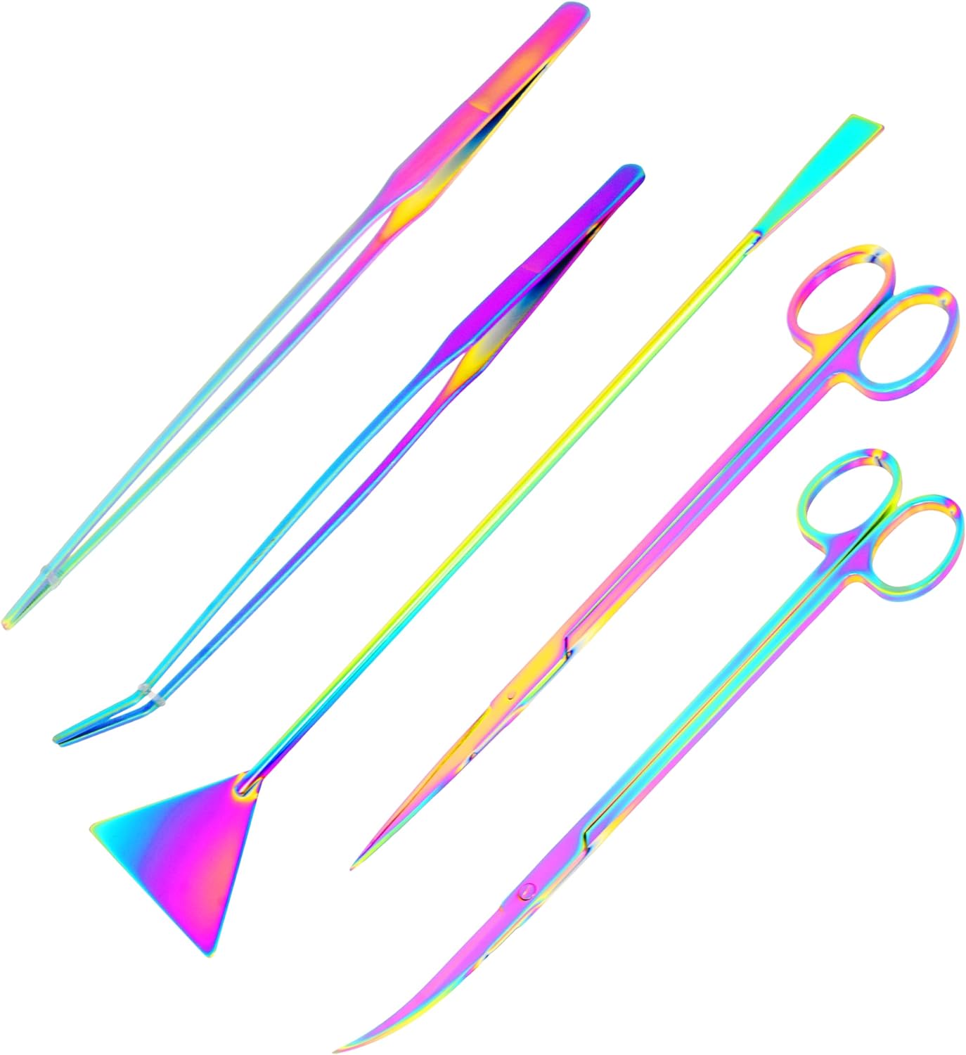 Stainless Steel 12" Curved Aquarium Scissors for Fish Tanks