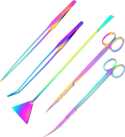 Stainless Steel 12" Curved Aquarium Scissors for Fish Tanks