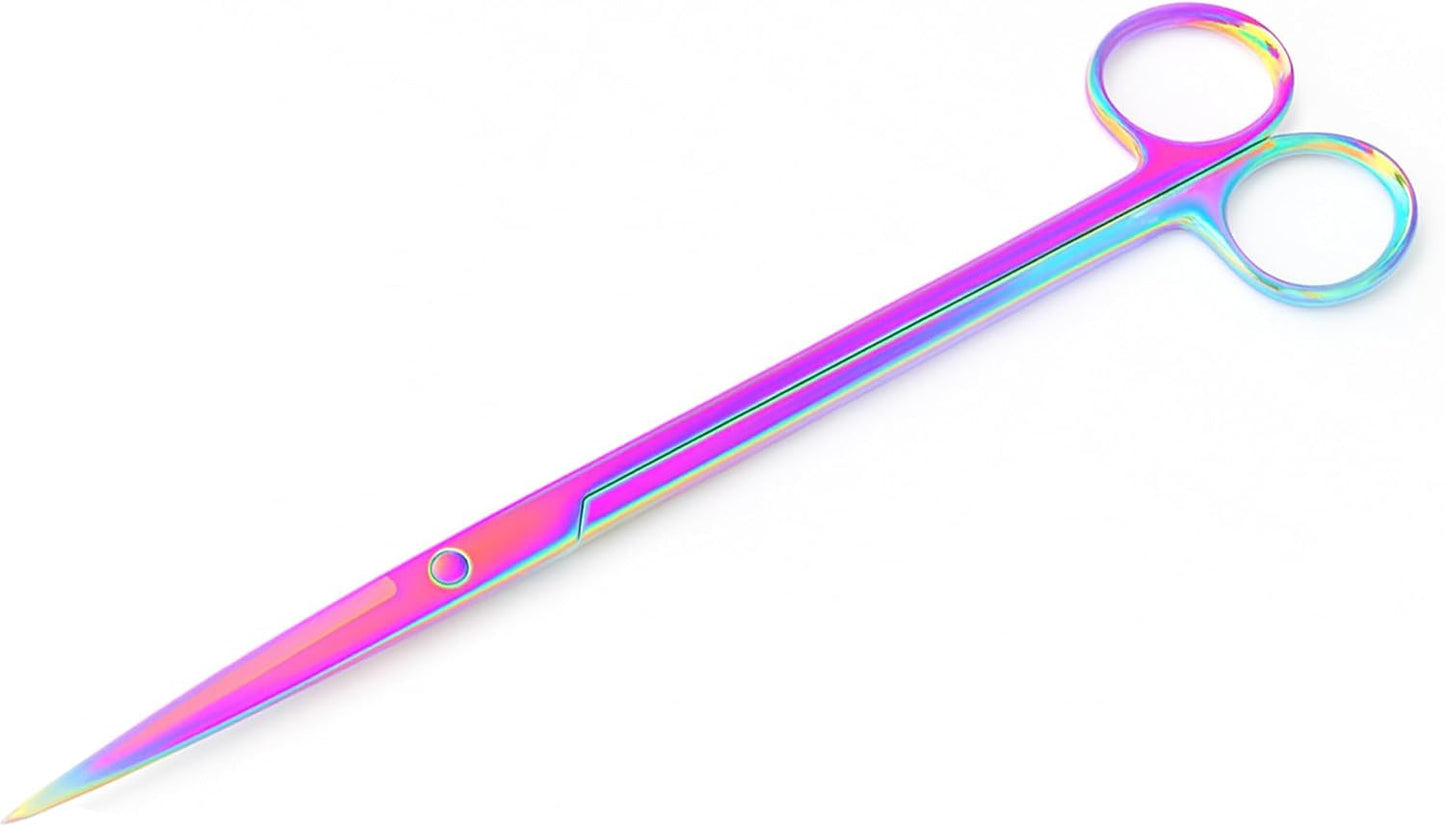 Stainless Steel 12" Curved Aquarium Scissors for Fish Tanks