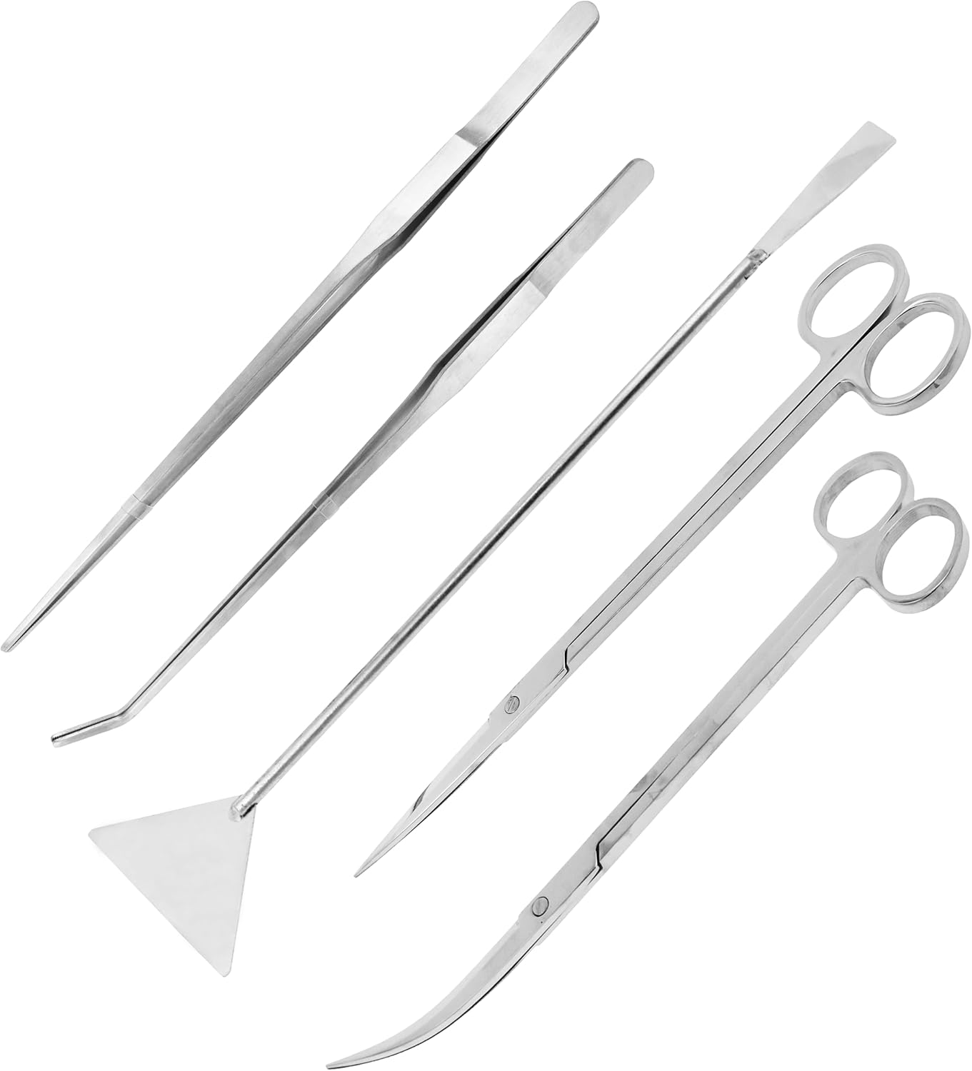 Stainless Steel 12" Curved Aquarium Scissors for Fish Tanks