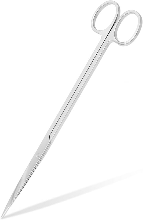 Stainless Steel 12" Curved Aquarium Scissors for Fish Tanks