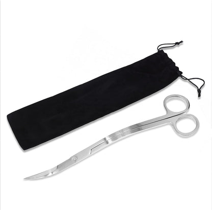 Stainless Steel 12" Curved Aquarium Scissors for Fish Tanks