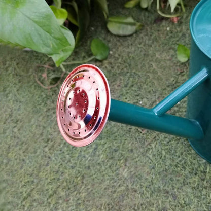 Metal Watering Can 1 Gallon for Outdoor Garden Plants, Green
