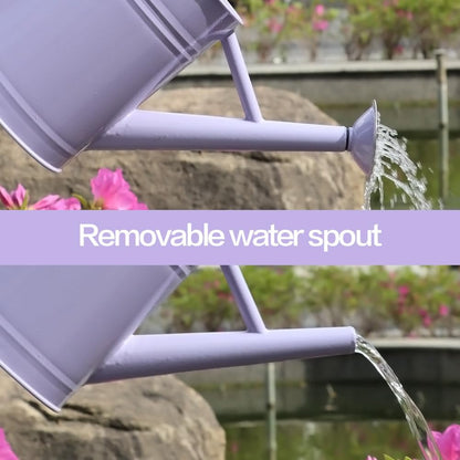 Metal Watering Can 1 Gallon for Outdoor Garden Plants, Green