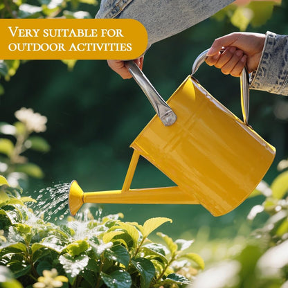 Metal Watering Can 1 Gallon for Outdoor Garden Plants, Green