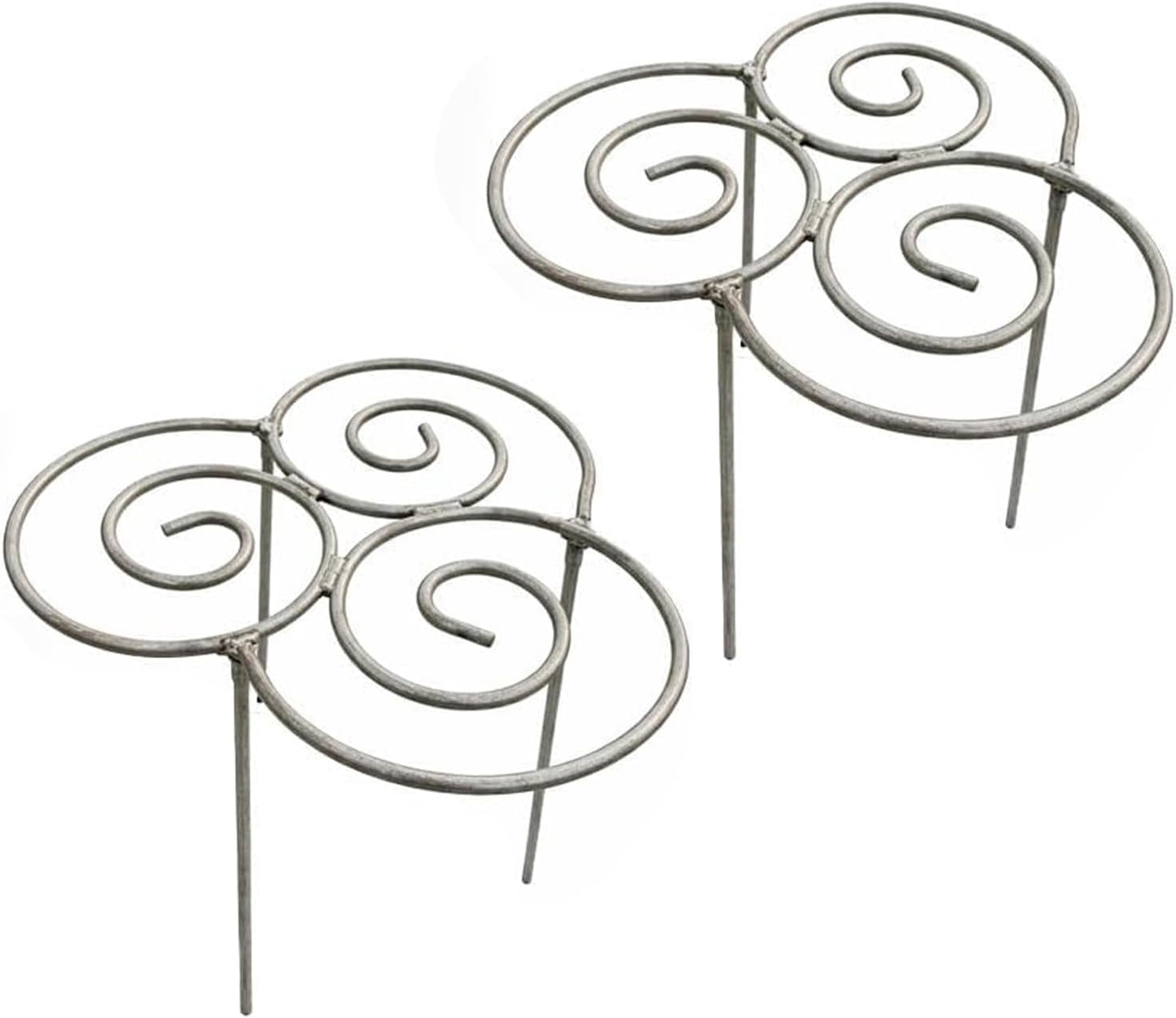 2pcs Heavy Duty Metal Plant Support Ring for Garden, Peony Cage Stand, Decorative Peony Cages and Flower Stakes, Grow-Through Peony Cages Ring Supports for Upright Growth and Protection
