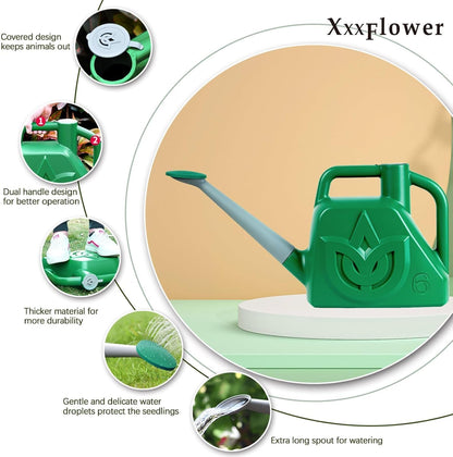 1.5 Gallon Green Watering Can Outdoor Garden Watering Can