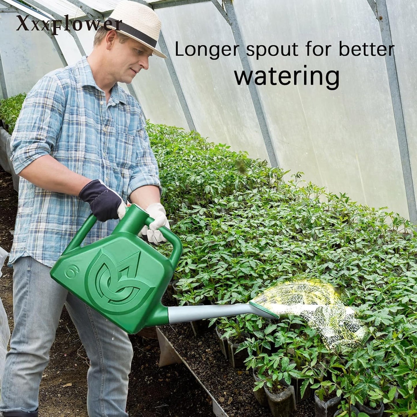 1.5 Gallon Green Watering Can Outdoor Garden Watering Can