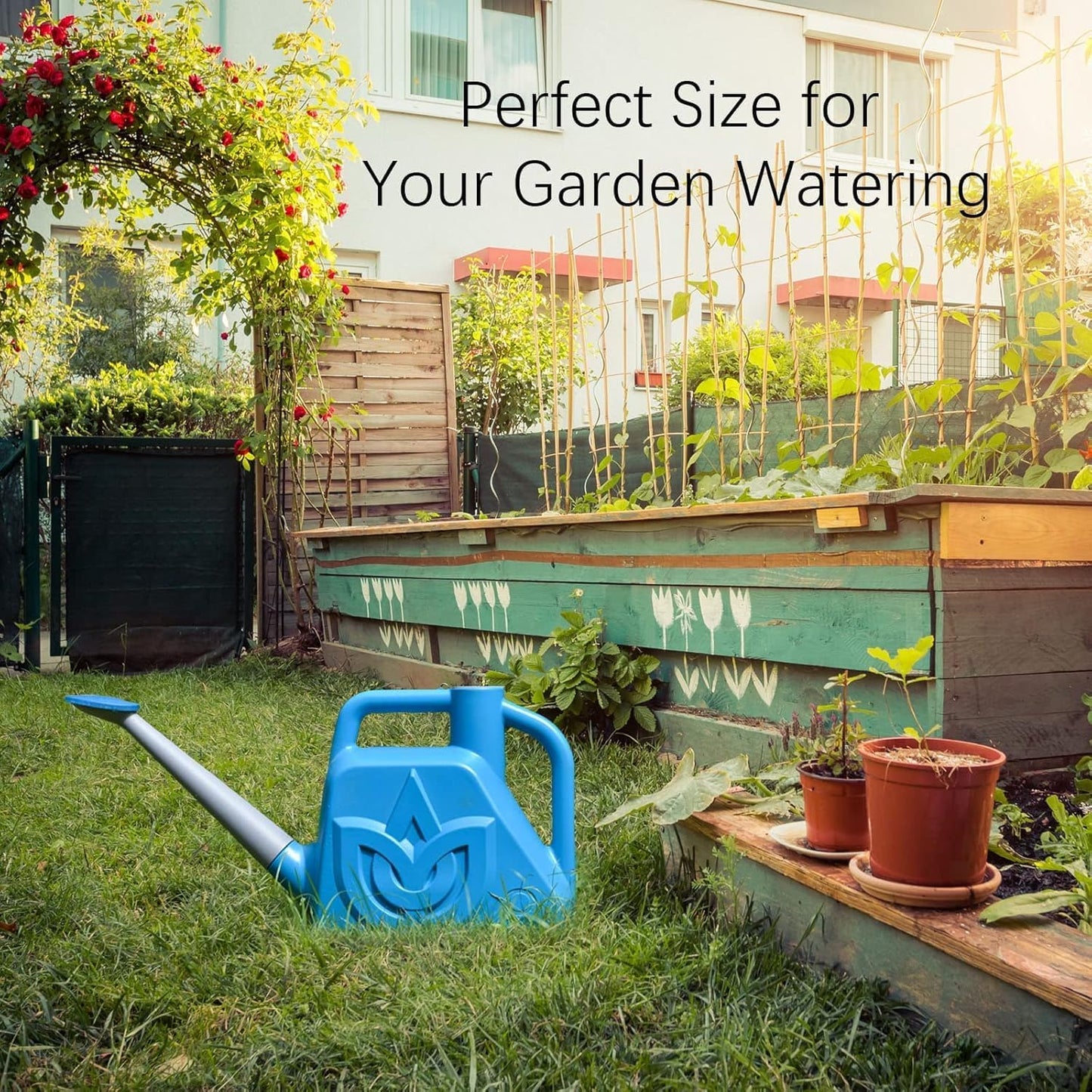 1.5 Gallon Green Watering Can Outdoor Garden Watering Can