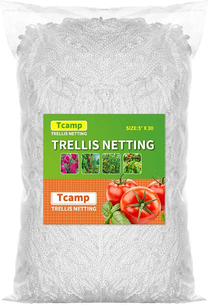 Heavy-Duty Polyester Garden Trellis Netting, 5Ft x15Ft (1 Pack)