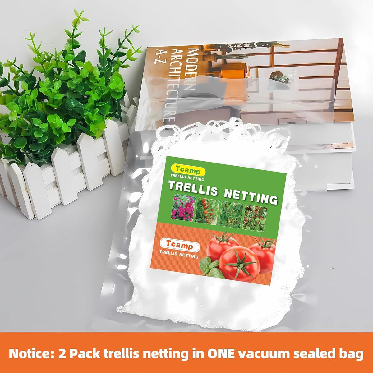 Heavy-Duty Polyester Garden Trellis Netting, 5Ft x15Ft (1 Pack)