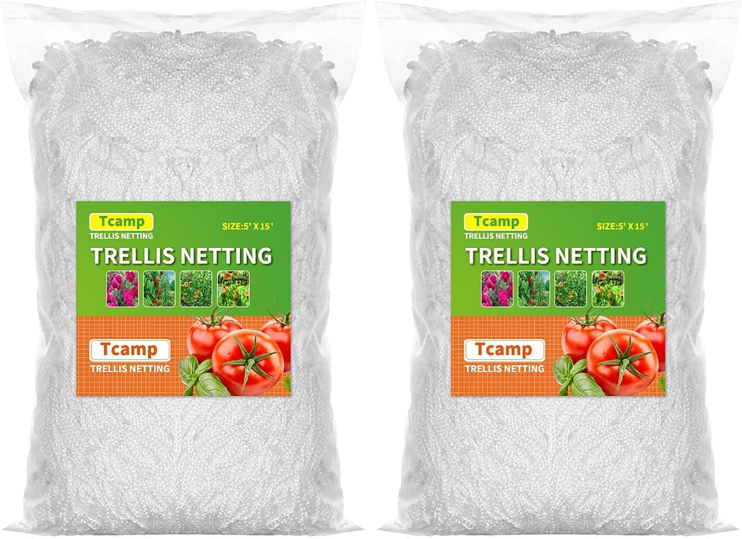 Heavy-Duty Polyester Garden Trellis Netting, 5Ft x15Ft (1 Pack)