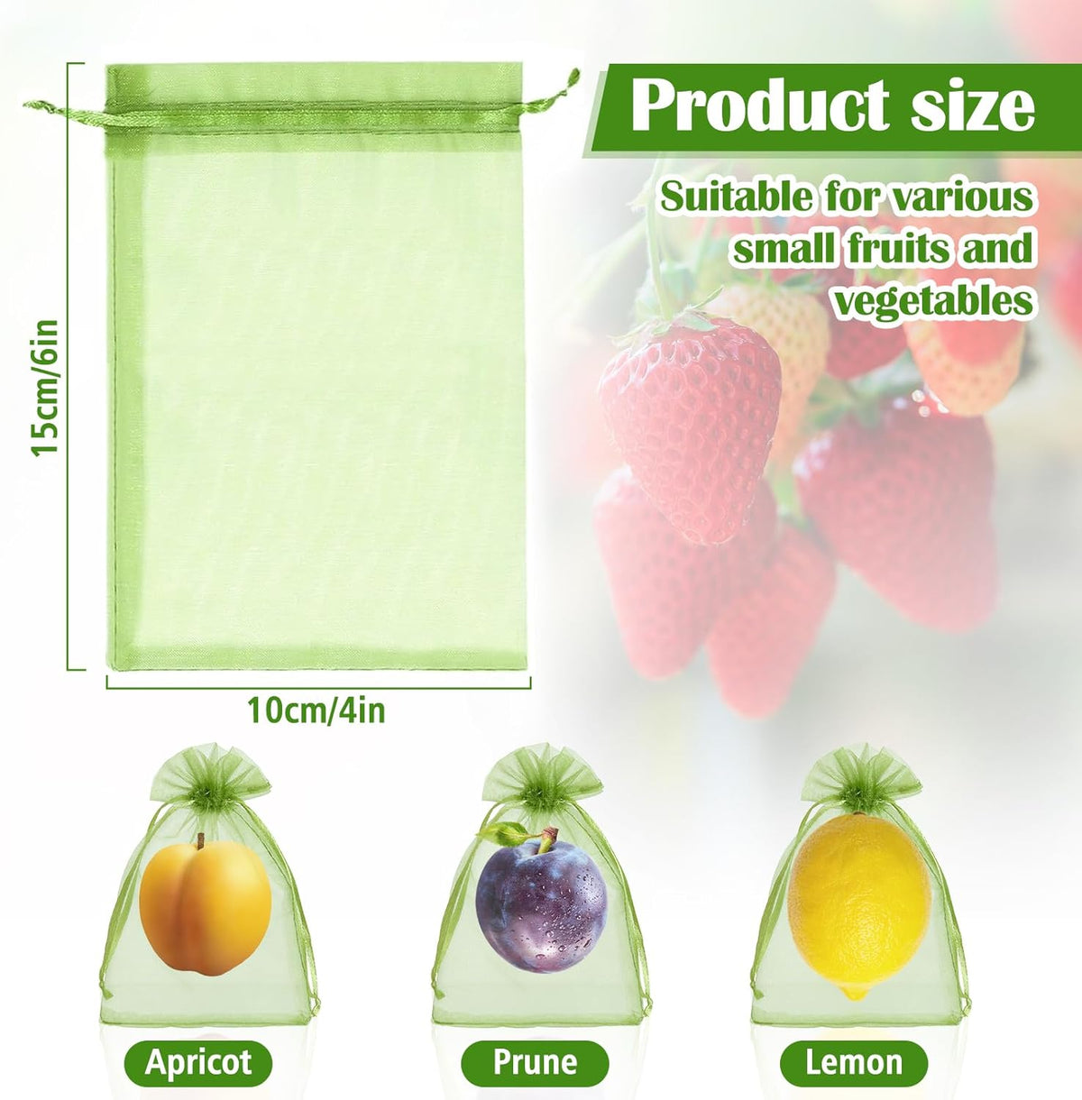 50 PCS 4X6 inches Fruit Protection Bags, Fruit Bags for Fruit Trees