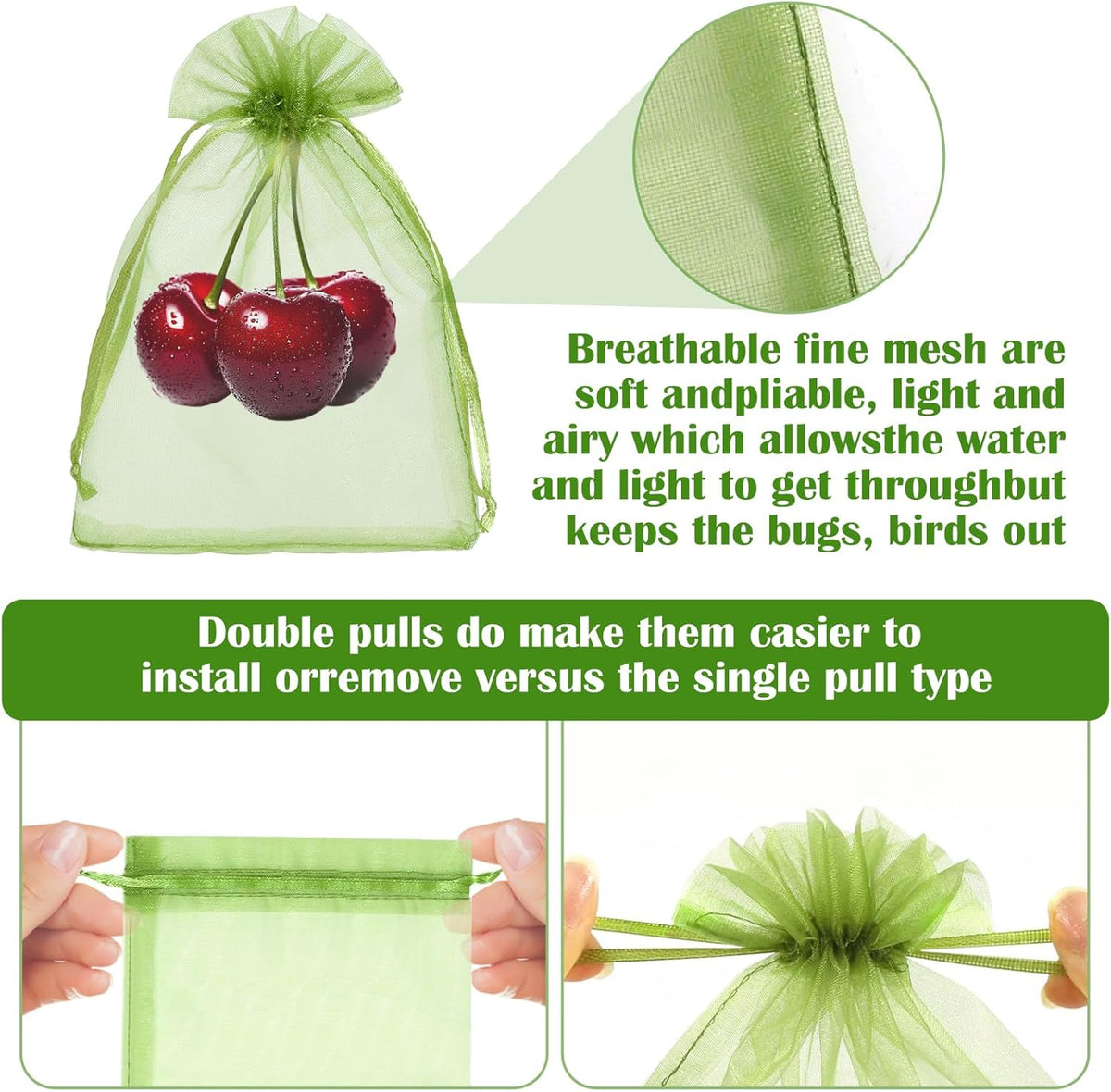 50 PCS 4X6 inches Fruit Protection Bags, Fruit Bags for Fruit Trees