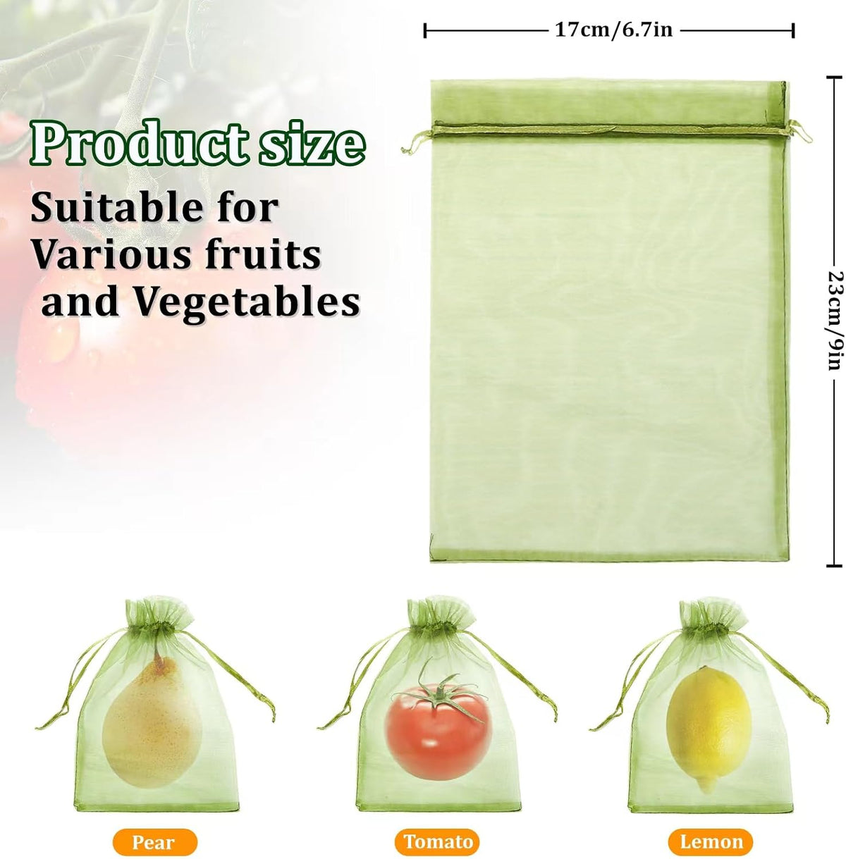 50 PCS 4X6 inches Fruit Protection Bags, Fruit Bags for Fruit Trees
