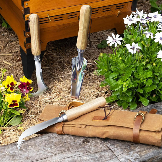 Weed Puller Tools Set, 3 Pack Hand Crack Weeder, Stainless Heat Treated Steel Weed Root Remover with Ergonomic Handle, Multi-Purpose Weeding Tools for Lawn Garden Patio & Yard