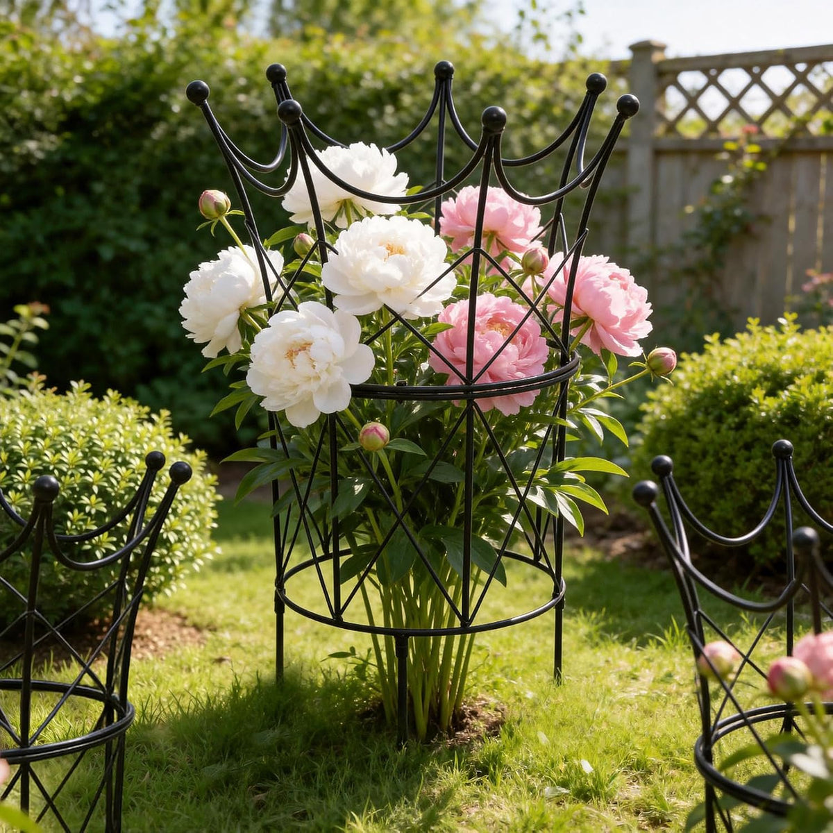 Peony Supports for Outdoor Plants,18.5 x 22.9in Dahlia Stakes