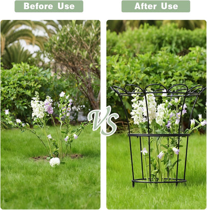 Peony Supports for Outdoor Plants,18.5 x 22.9in Dahlia Stakes