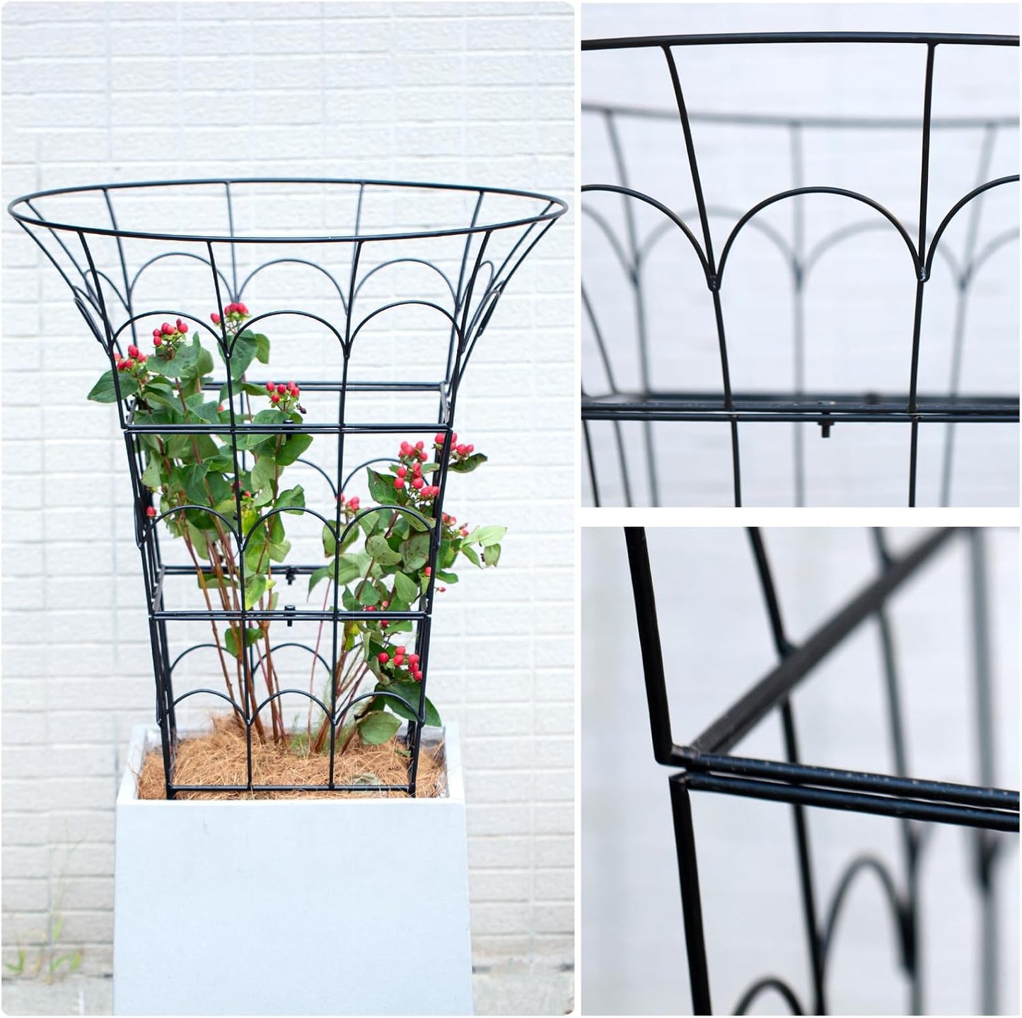 Peony Supports for Outdoor Plants,18.5 x 22.9in Dahlia Stakes