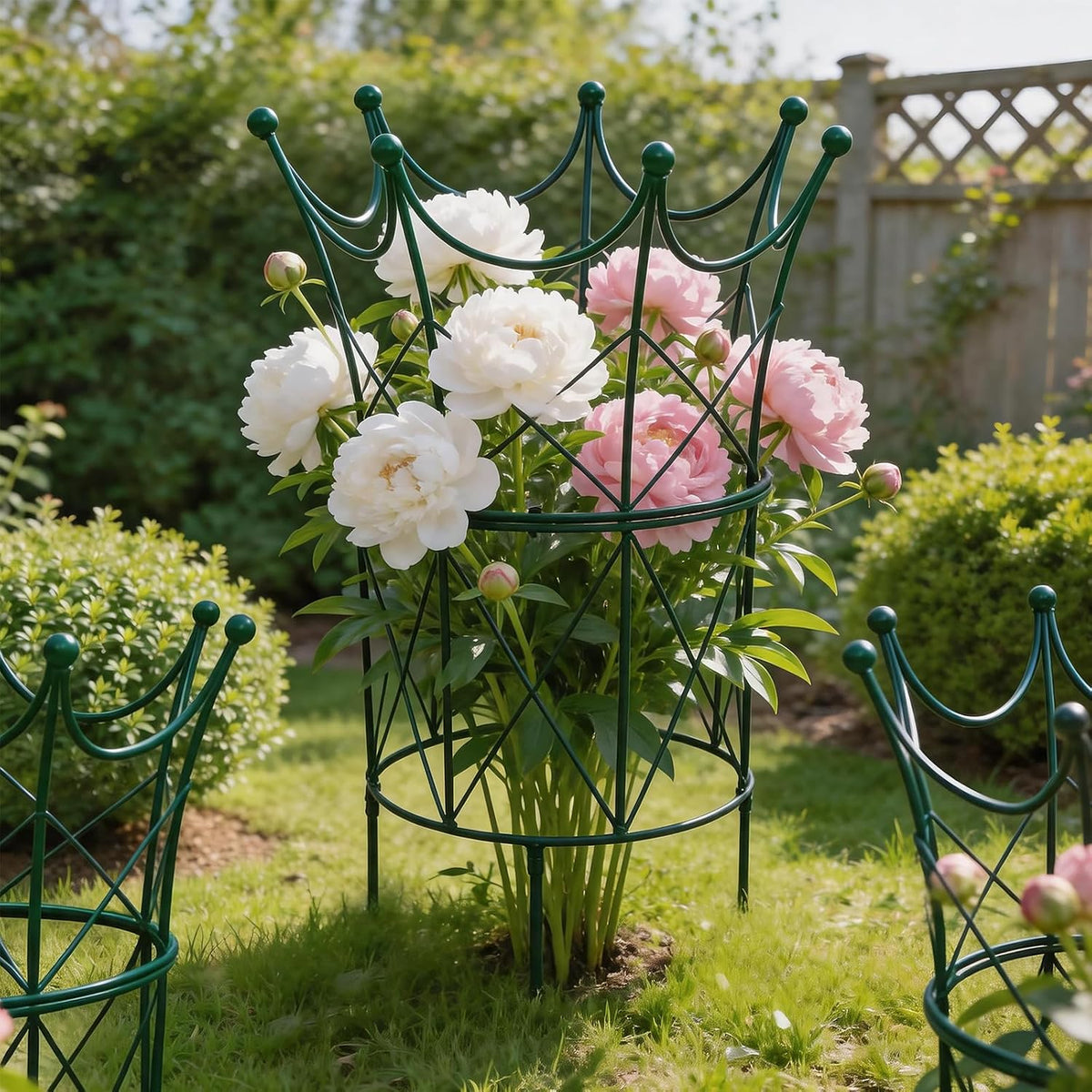 Peony Supports for Outdoor Plants,18.5 x 22.9in Dahlia Stakes