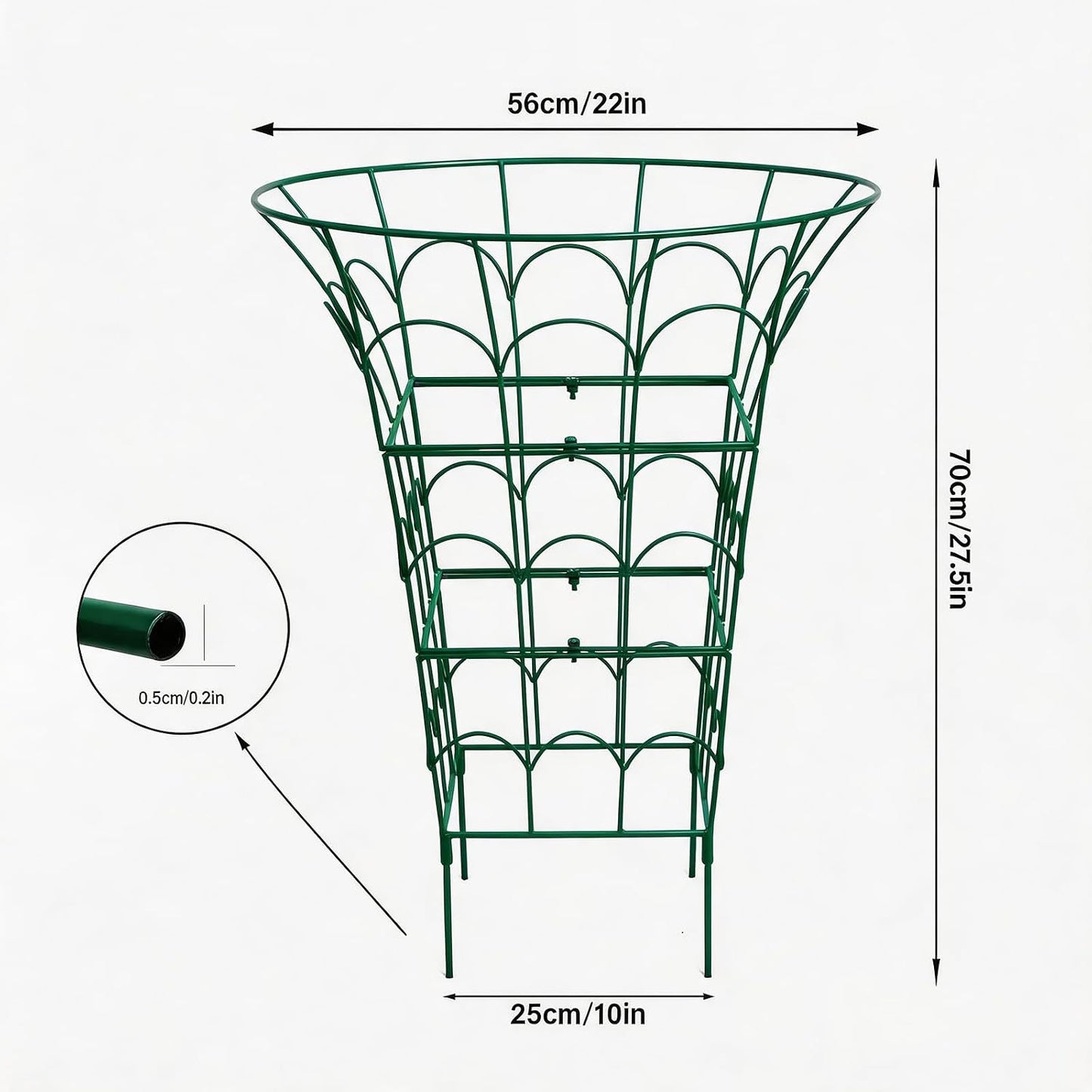 Peony Supports for Outdoor Plants,18.5 x 22.9in Dahlia Stakes