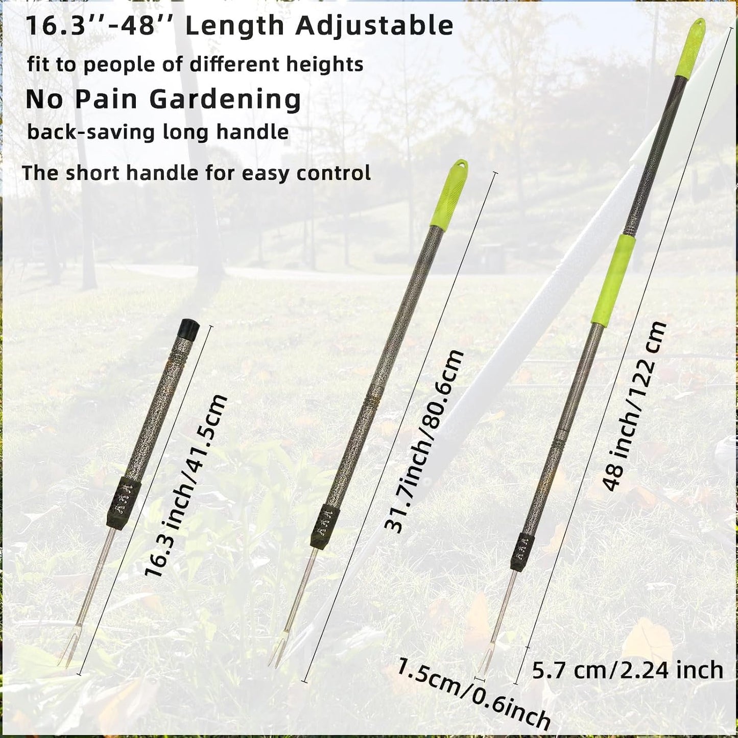 Weed Puller Tool,48" Long Handle Weeder Puller Tool with Soft Grip
