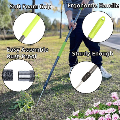 Weed Puller Tool,48" Long Handle Weeder Puller Tool with Soft Grip