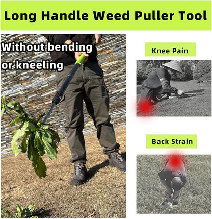 Weed Puller Tool,48" Long Handle Weeder Puller Tool with Soft Grip