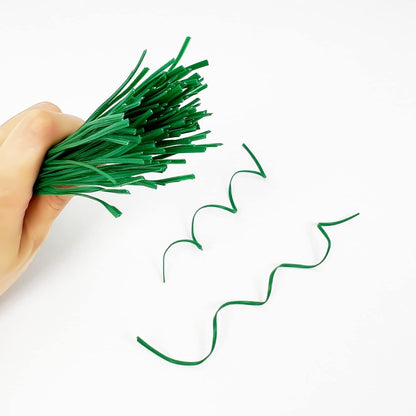 Plant Twist Ties - 8'' Plant Ties for Climbing Plants, Pack of 100, Green