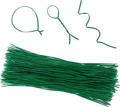 Plant Twist Ties - 8'' Plant Ties for Climbing Plants, Pack of 100, Green