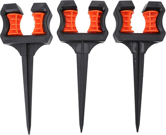 Agatige 3PCS Garden Hose Guide Spike, ABS Precision Lawn Hose Stapler Watering Water Pipe Support Position for Outdoor Yard Irrigation Tool