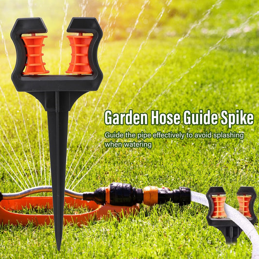 Agatige 3PCS Garden Hose Guide Spike, ABS Precision Lawn Hose Stapler Watering Water Pipe Support Position for Outdoor Yard Irrigation Tool