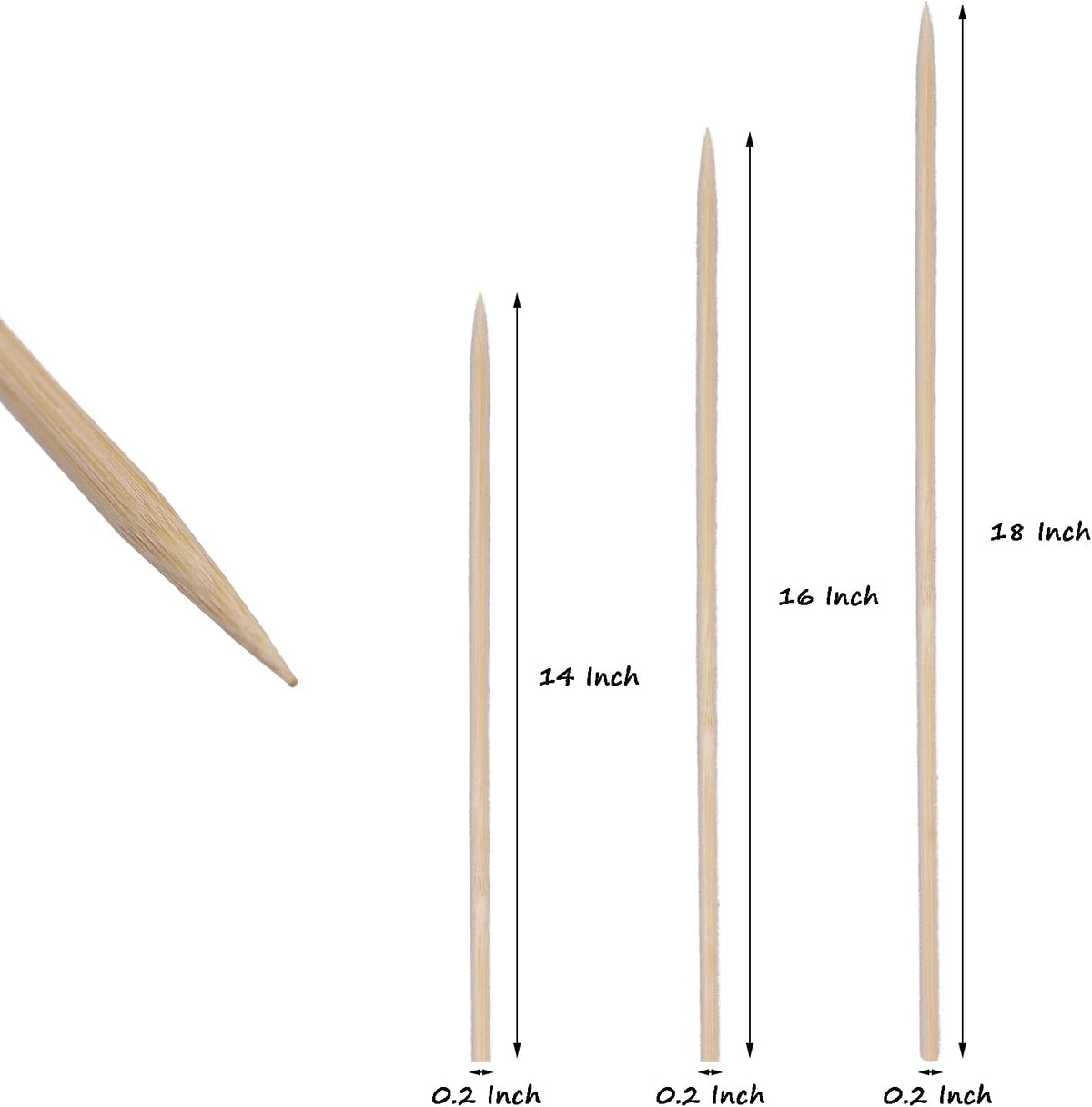 Plant Stakes 25Pcs,15IN Green Bamboo Sticks With25 Green Ties,Orchid Sticks