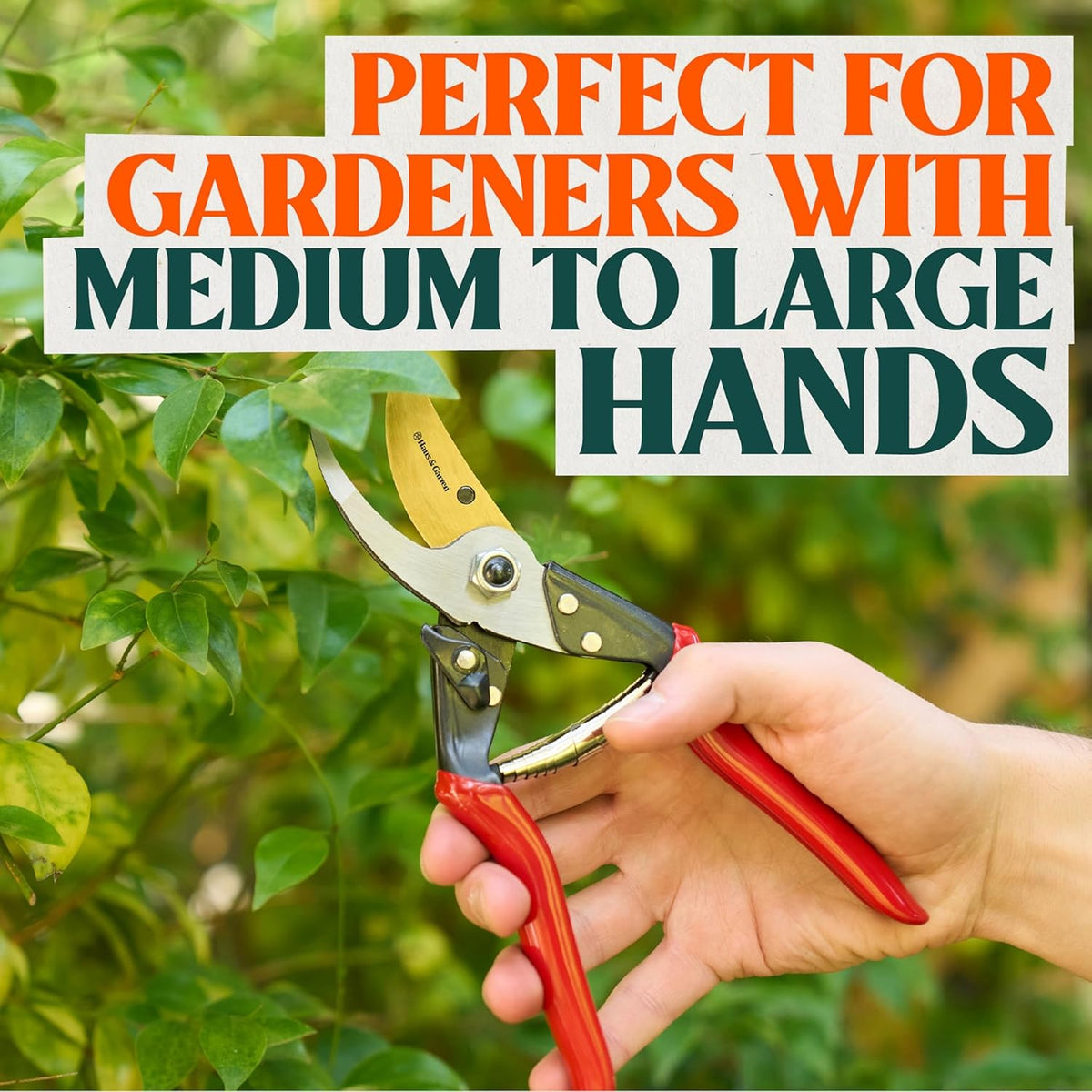 ForgedPRO 8.75" Heavy Duty Professional Titanium Bypass Pruning Shears - Use As Pruners, Garden Shears, Handheld Pruning Shears For Gardening, Clippers, Garden Scissors, Pruner Tool