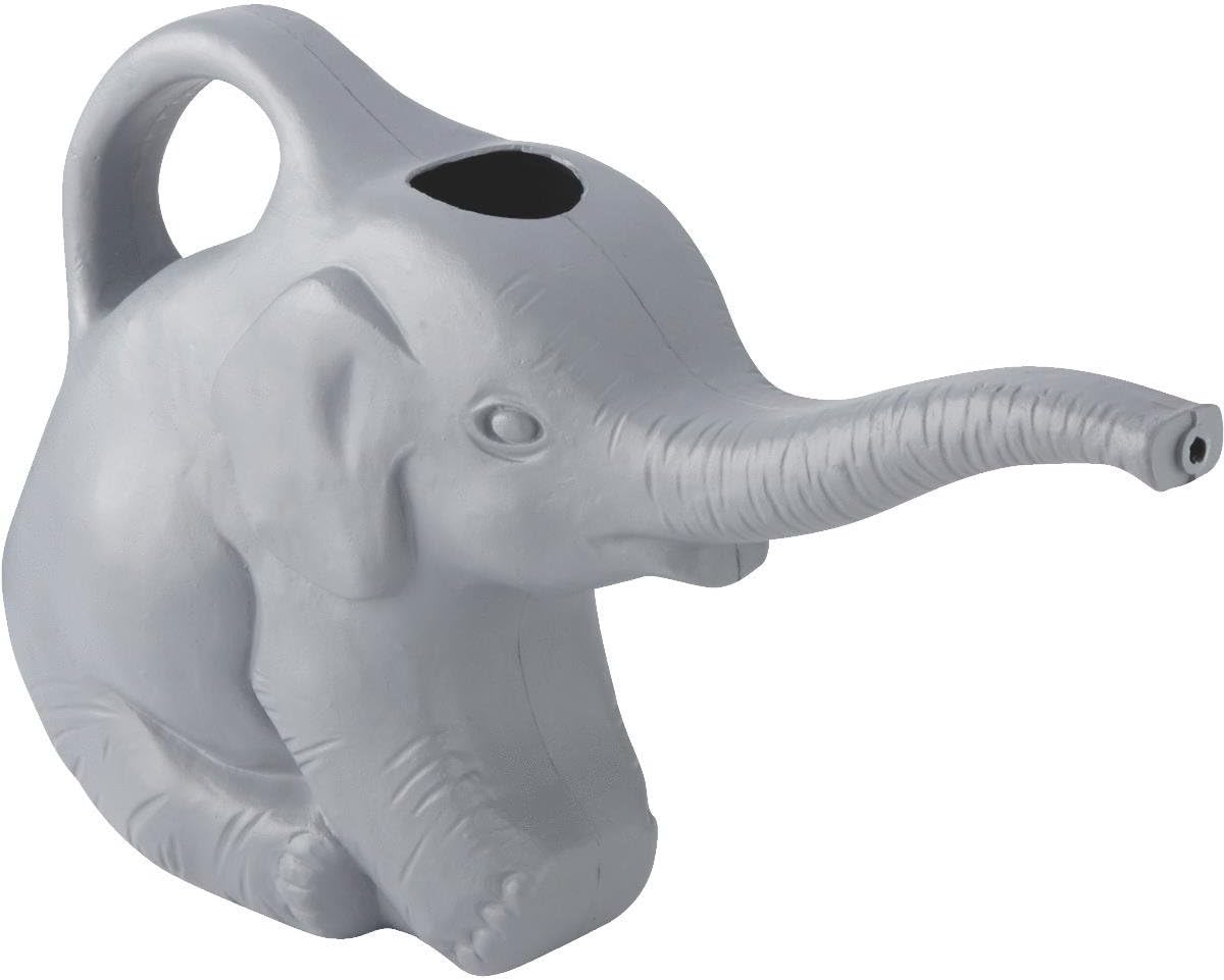 Union 63182 Elephant Watering Can, 2 Quarts, Gray