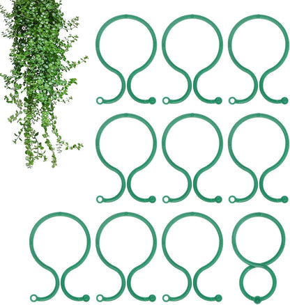 100-Pack Plant Support Clips, 2.4" x 1.6" x 0.08"(l x W x H) Plant Twist Clip Ties, Plastic Plant Clips, Tomato Vine Flower Cucumber Plastic Plant Clip for Plant Locks