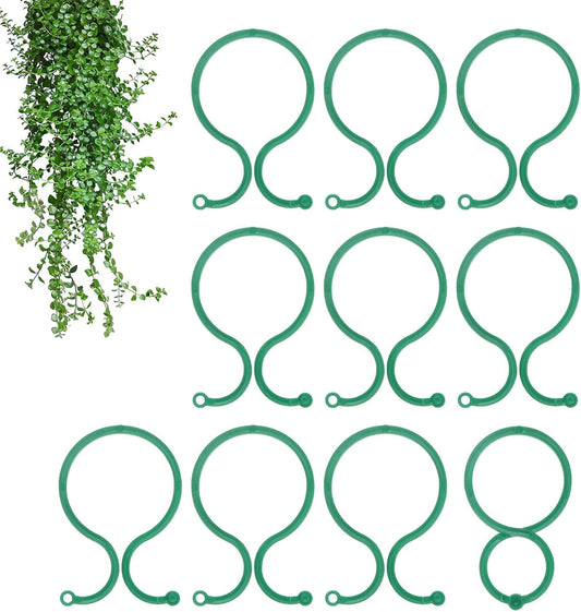 100-Pack Plant Support Clips, 2.4" x 1.6" x 0.08"(l x W x H) Plant Twist Clip Ties, Plastic Plant Clips, Tomato Vine Flower Cucumber Plastic Plant Clip for Plant Locks