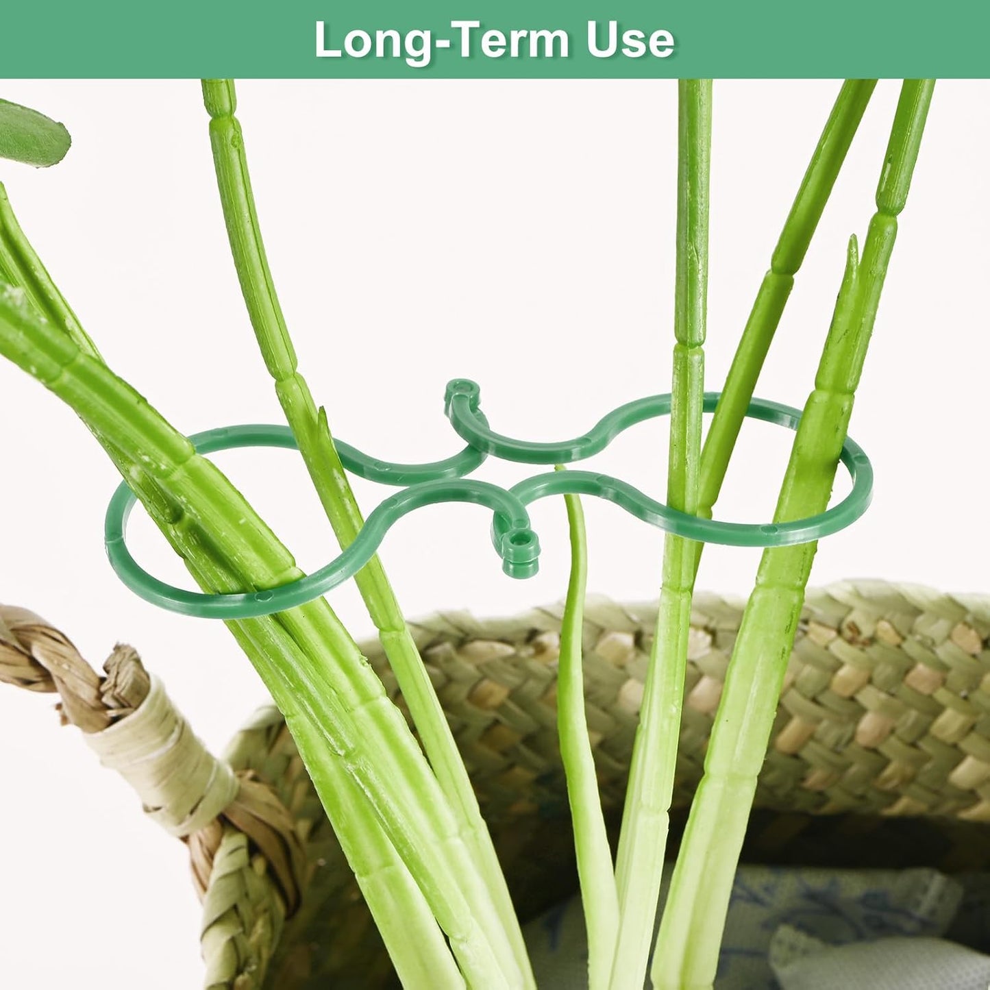 100-Pack Plant Support Clips, 2.4" x 1.6" x 0.08"(l x W x H) Plant Twist Clip Ties, Plastic Plant Clips, Tomato Vine Flower Cucumber Plastic Plant Clip for Plant Locks