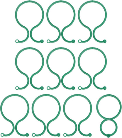 100-Pack Plant Support Clips, 2.4" x 1.6" x 0.08"(l x W x H) Plant Twist Clip Ties, Plastic Plant Clips, Tomato Vine Flower Cucumber Plastic Plant Clip for Plant Locks