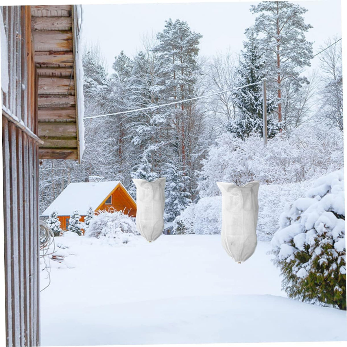 3 Pack Plant Frost Covers Floating Row Plant Protectors Breathable Material for Freezing Protection for Winter